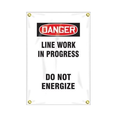 Accuform OSHA DANGER UTILITY POLE WRAP LINE FMG102 FMG102